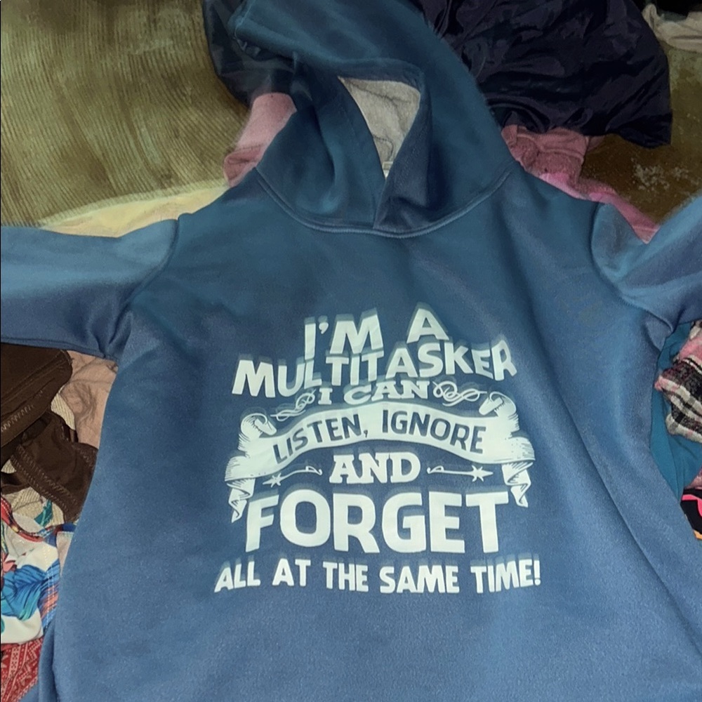 Blue Graphic Hoodie